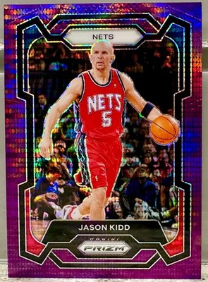 JERSEY # MATCH! 2023-24 Panini Prizm Jason Kidd Purple Pulsar 5/35! #194 NETS!