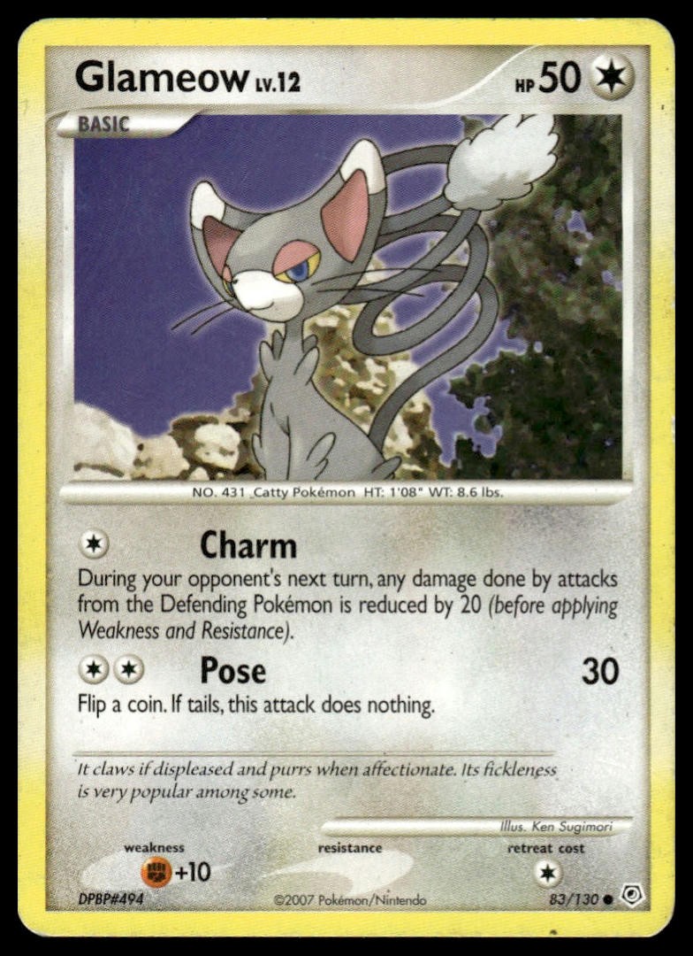 Glameow Diamond and Pearl #83/130