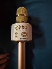 bluetooth wireless microphone Case Included Gold Pink Silver And White