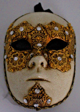 VTG Authentic Venetian paper mache mask Volto Mac Craquele