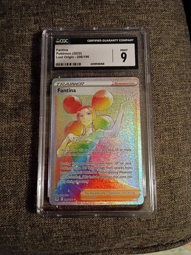 CGC Graded 9 - Mint.  Fantina Pokemon (2022) Lost Origin - 206/196