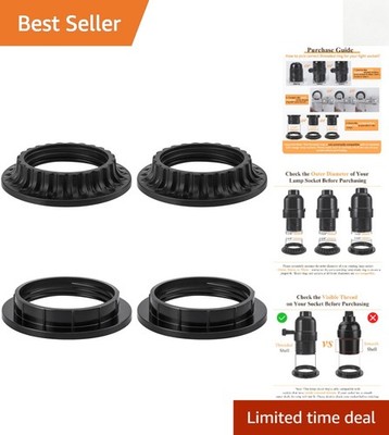 Durable Copper Light Socket Collar Rings 34mm & 39mm - Perfect for Vintage Lamps