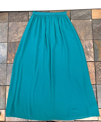 Hallhuber Women*s Teal Long  A-Line Skirt Size EU 38 US 8 Elasticated Lined