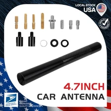 High-quality 4.7inch Carbon Fiber Short Antenna Mast AM/FM Black Universal USA