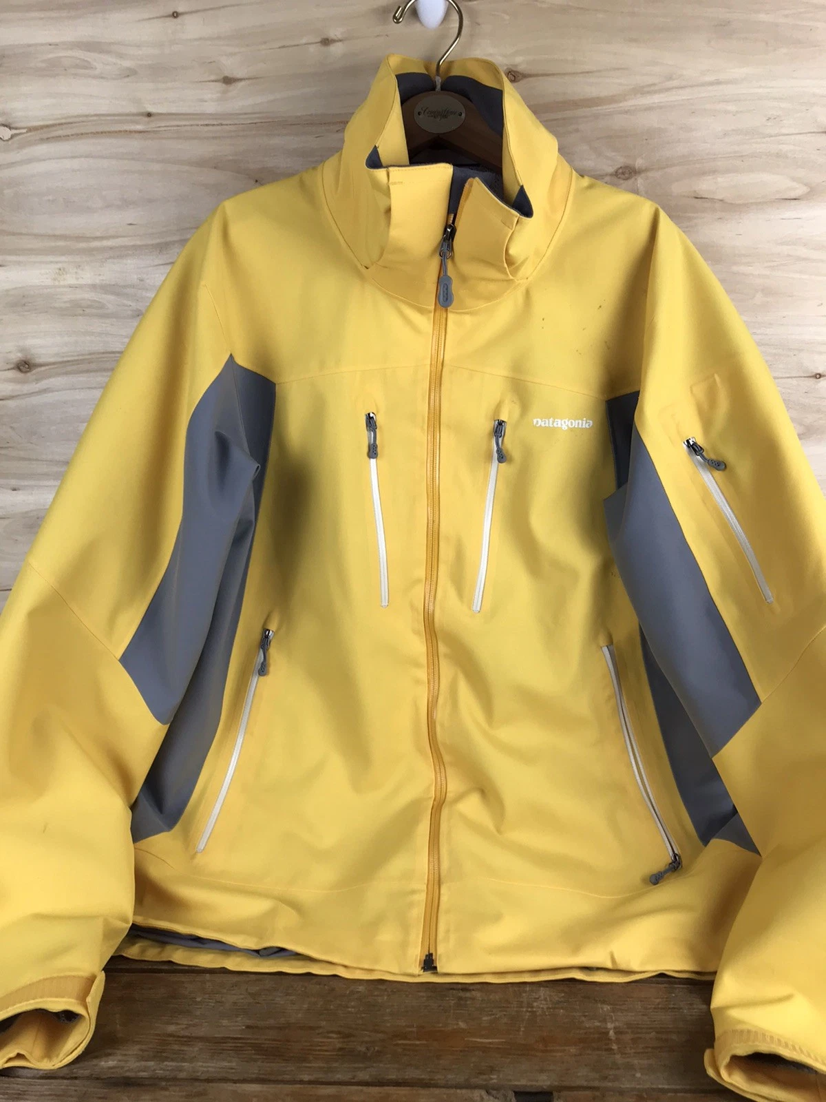 Patagonia Powder Bowl Jacket Mens L Yellow Full Zip H2NO Hood Ski Snow 30090
Opens in a new window o