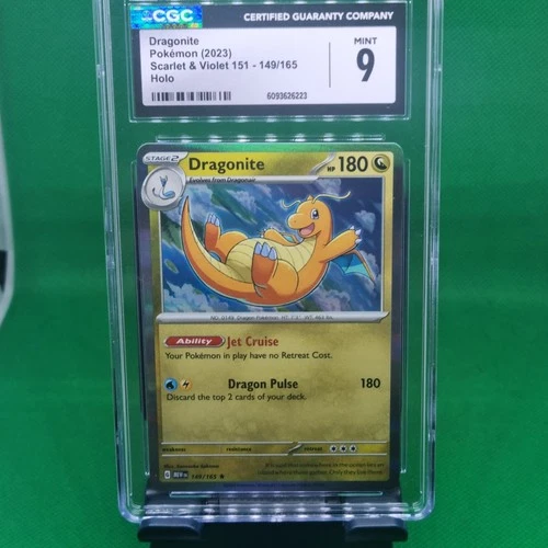 CGC 10 Gem Mint Dragonite 149/165 151 Holo Rare Pokemon TCG Card MEW ENGLISH