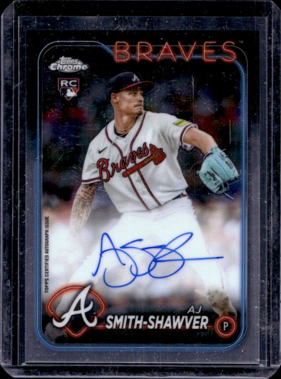 2024 Topps Chrome AJ Smith-Shawver Rookie Auto RC #RA-AJS Braves