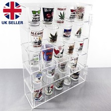 5-Tier Clear Display Case Wall Mounted Countertop Acrylic Display Cabinet Box UK