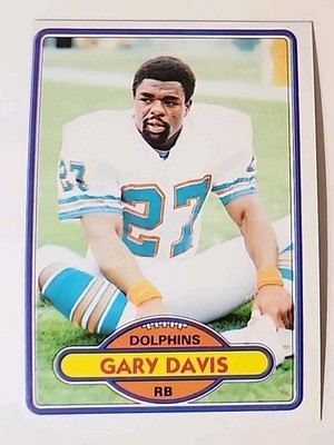 1980 Topps Football Card 262 Gary Davis Miami Dolphins 