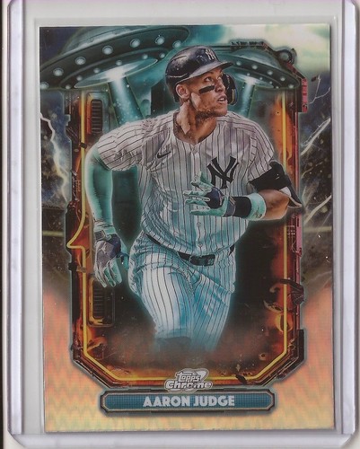Aaron Judge [Red] #ET-1 2025 Topps Cosmic Chrome Extraterrestrial Talent card