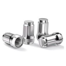 1/2 x 20 Lug Nuts, 1/2''-20 Closed End Tuner Chrome Lug 1/2-20 Silver 6 Spline