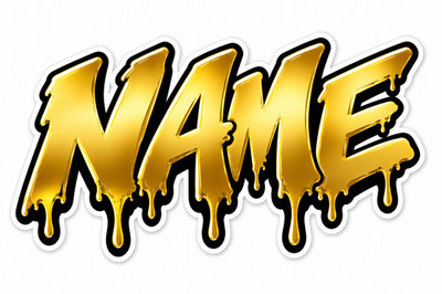 Custom Name Sticker Graffiti Personalized Decal Any Name Car Laptop