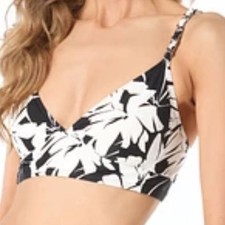 Michael Kors Black and White Bikini Top