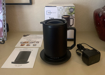 Mainstays Self Warming Mug w/ Adjustable Temperature 12 oz Stainless Steel NIB
