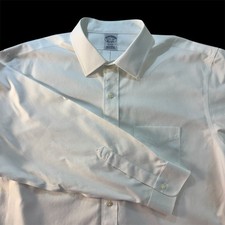 Brooks Brothers Regent Fit White Dress Shirt Non-Iron Men's 17.5/34