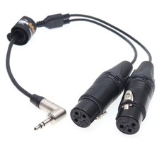 Dual Channel Audio Cable for R DE Wireless GO II MixPre, 3.5 TRS to XLR 3 Pin