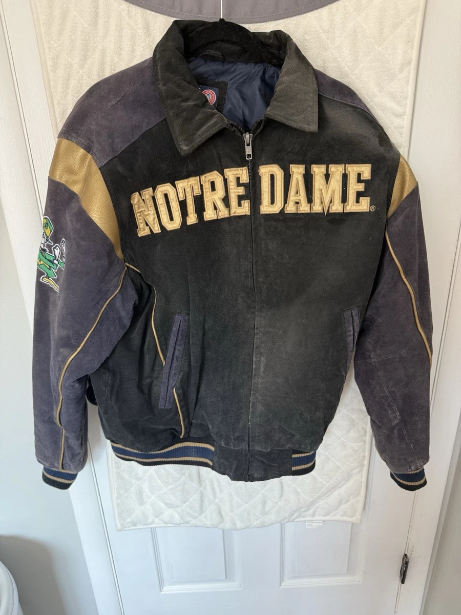 90s G-Ⅲ SPORTS オールレザー NOTREDAME 襟付きスタジャン - メルカリ