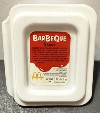 VTG 1988 FISHER PRICE McDONALD'S Chicken McNugget BBQ SAUCE Play Food Container