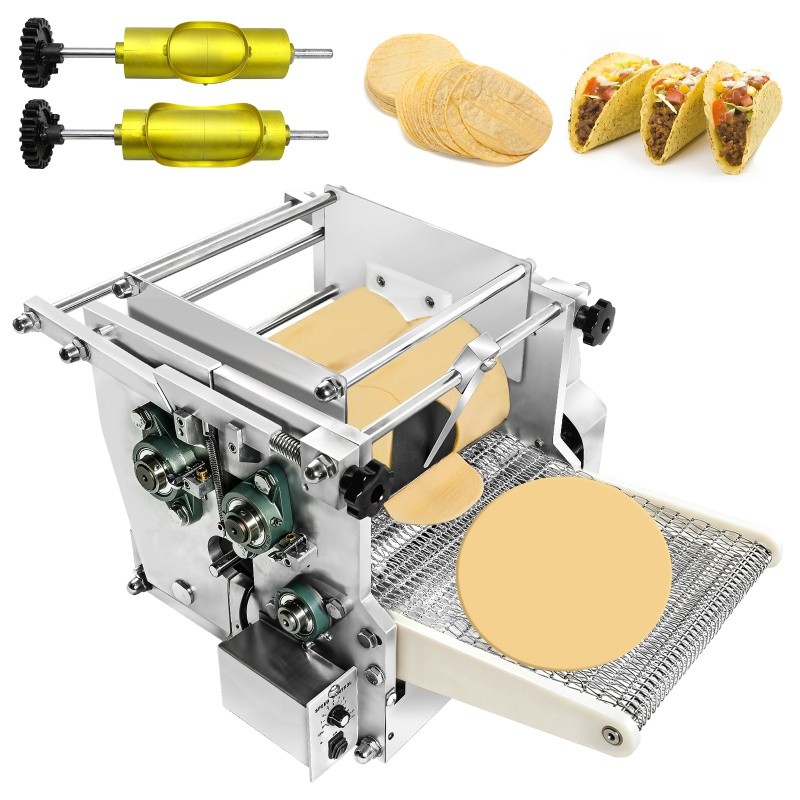 Commercial Automatic Corn Tortilla Maker 7" Diameter Adjustable Thickness1.5-6mm