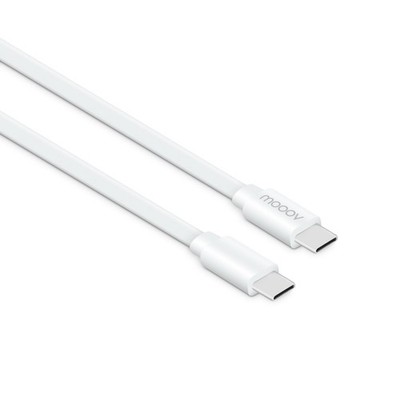 Muvit Cavo USB-C 0.2m 3A - Sincronizzazione Dati e Fast Charge Bianco