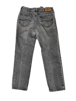 #ad Vintage Lee High Waisted Dark Acid Wash Denim Jeans Tag Size 34x30 $29.99