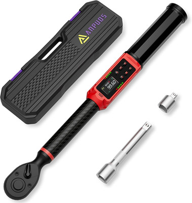 Carbon Fiber Digital Torque Wrench 3/8'' Drive, 1.5-99.6 Ft.Lb, Adapter Included