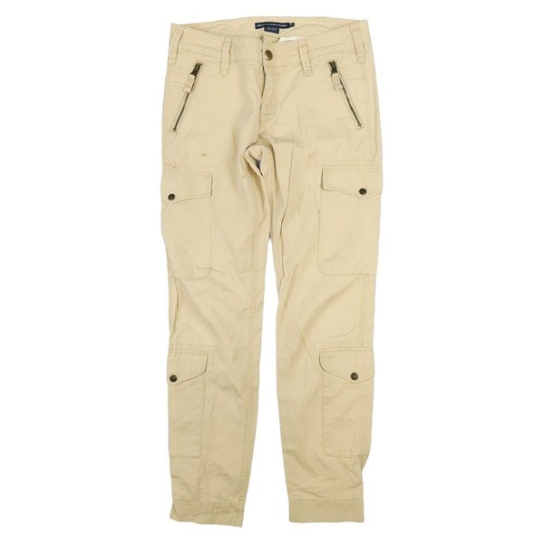 Ralph Lauren Pants Womens 6 Beige Cargo Cuffed Utility Straight Zip Size 6