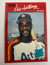 1990 Donruss Eric Anthony Rated Rookie ERROR Card #34 No Dot After Inc Astros. rookie card picture
