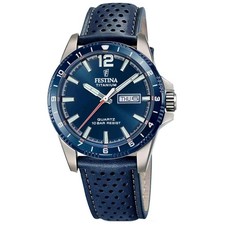 Festina F20699/2 Men's Blue Dial Titanium Watch