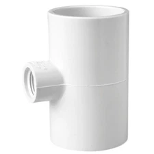 LASCO 402071 Reducing Tee, 1/2 x 1/2 x 1/8 in, PVC 60UC23