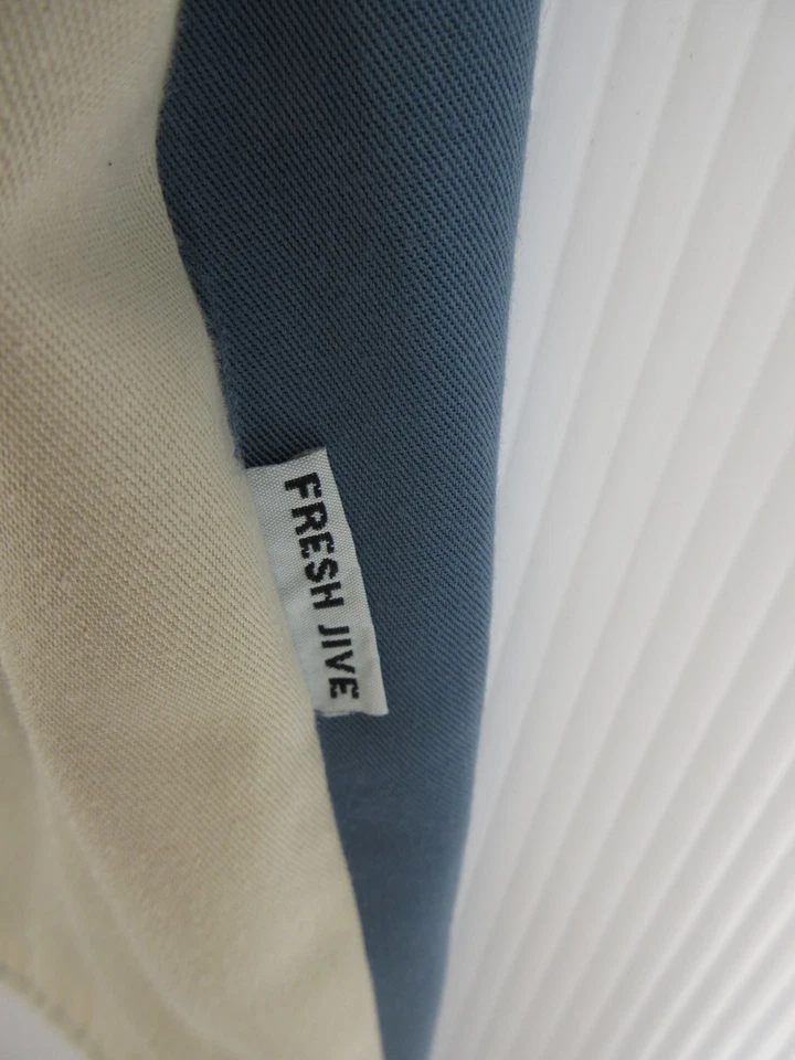 Camisa DE COLECCIÓN Freshjive Hombres XL Azul Bowling Cuello Lazo Rockabilly Resort Años 90 Foto 4 de 4