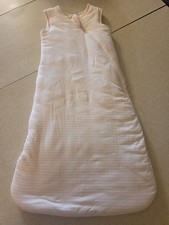 Starting Out Quilted Sleep Sack 0-6 Months Pink White Stripes Double Zipper