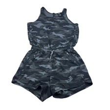 Athleta Girl Black  Gray Camo Romper Size XL 14