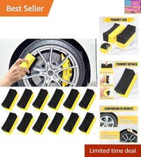 12 Pieces Tire Applicator Pads car Wax tire Dressing Shine Color Polishing Sp...
