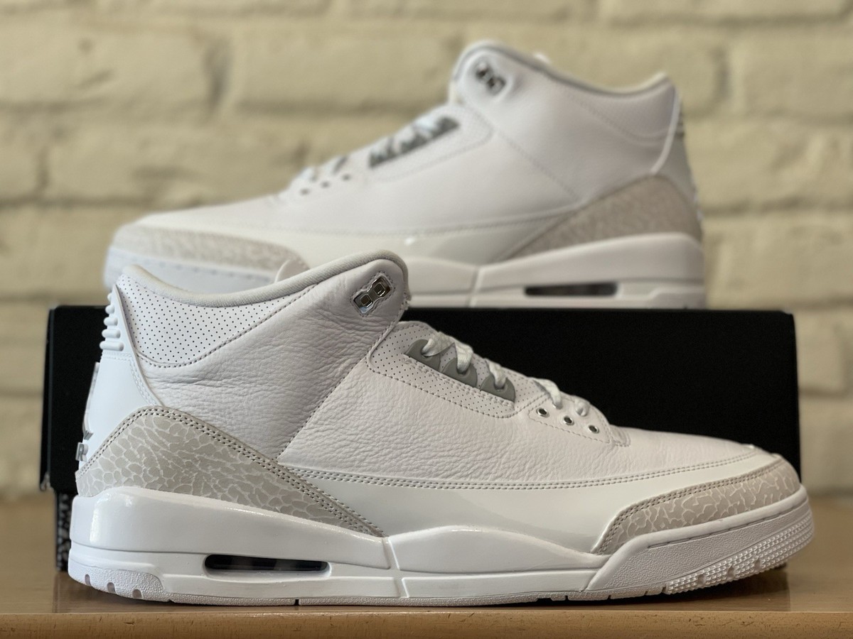 Nike Air Jordan 3 Retro Shoes Pure Money White CT8532-111 Men's