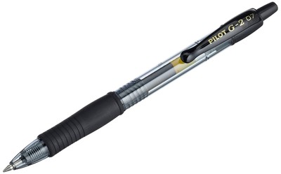 Pilot G207 Retractable Gel Rollerball 0.7 mm Tip - Black, Box of 12 12 count (Pa