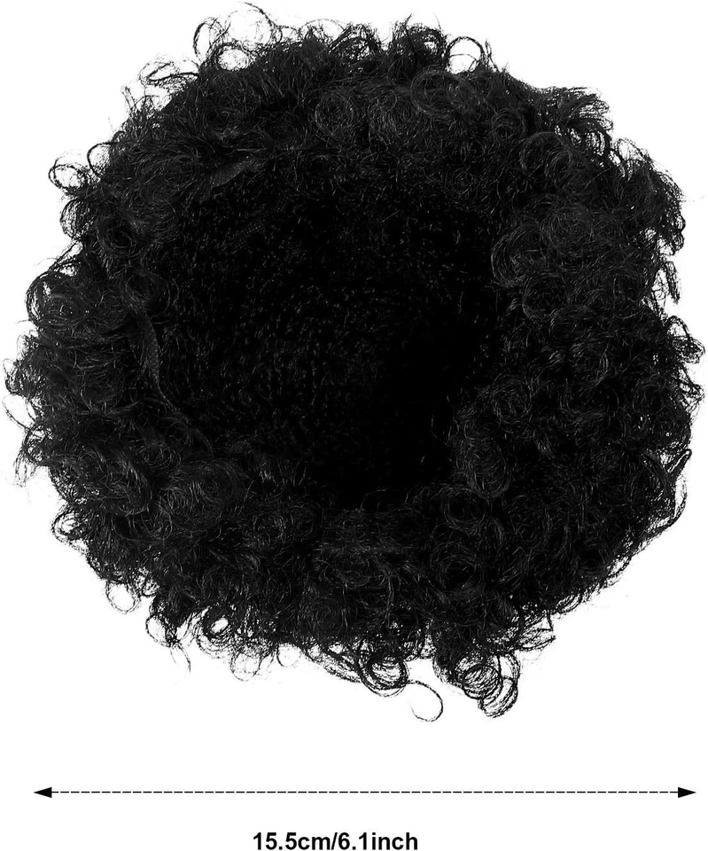 Halloween Mens 70s Hippie Accessories + Afro Wig & Sunglasses Adult 60s Hippy  - Image 4 of 4