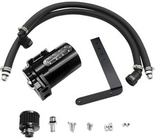 350ml Aluminum Oil Catch Can 2-port Oil Separator Tank Compatible With Ford F...