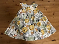 Tea Girls 4T 2 Pc Safari Animals Sundress NWT Lions, Tigers, Zebras MSRP $55