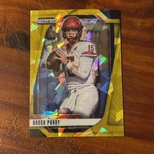 2025 Prizm Draft Picks Brock Purdy Gold Cracked Ice #176 - Iowa State/SF 49ers