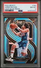 2024-25 Panini Select Jared McCain Premier RC Light Blue Prizm /299 PSA OKC #184