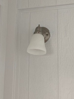 Silver tone wall sconce - REDUCED! Can be positioned facing up or down