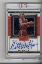 2020-21 Panini One and One First Team Bill Walton HOF AUTO /10 Gold Blazers SP 