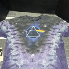 Vtg Y2k Pink Floyd Dark Side Of The Moon Tie Dye Delta Pro Weight Shirt XL