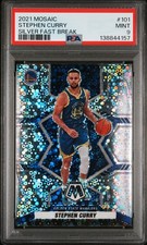 2021 PANINI MOSAIC SILVER FAST BREAK #101 STEPHEN CURRY PSA 9