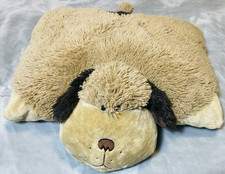 Pillow Pets Snuggly Puppy Tan Brown 18" Plush Dog 2010 Soft Stuffed Animal EUC