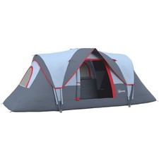 Outsunny Outdoor  Camping Tent For 5-6 W/ Bag, Fibreglass & Steel Frame