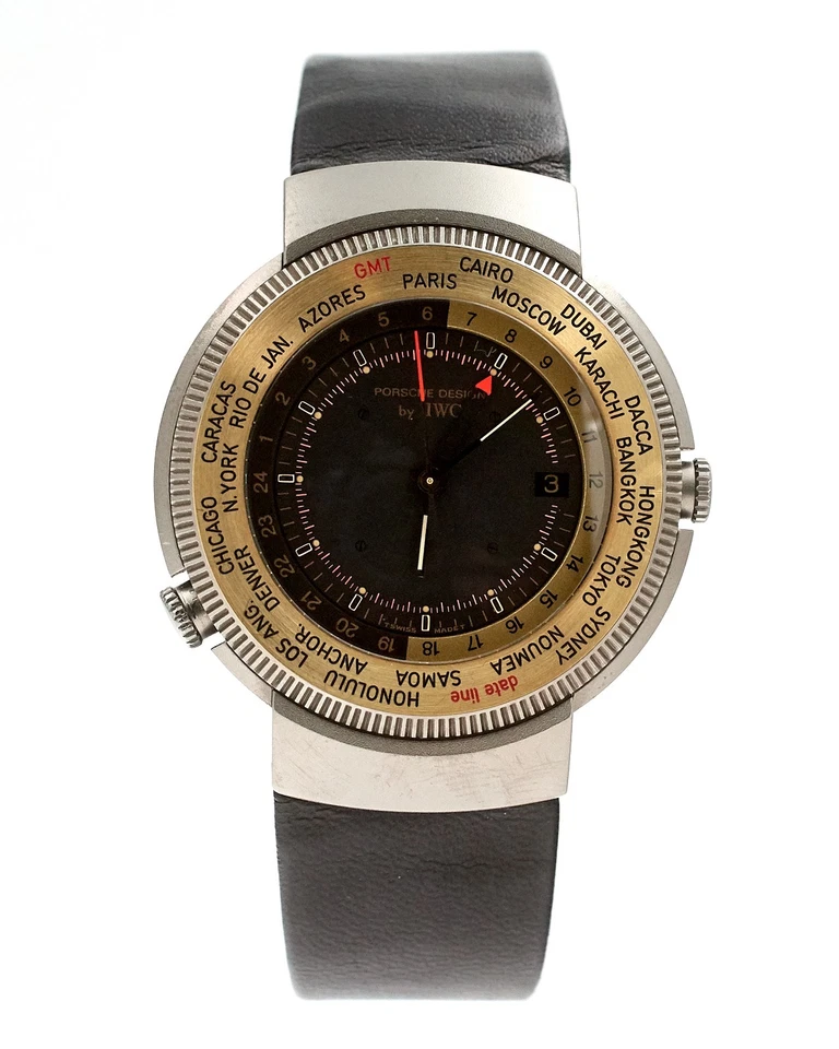 IWC Porsche Design 3821 Worldtimer Titan Wecker Sammleruhr mit Papieren - Bild 2 von 4