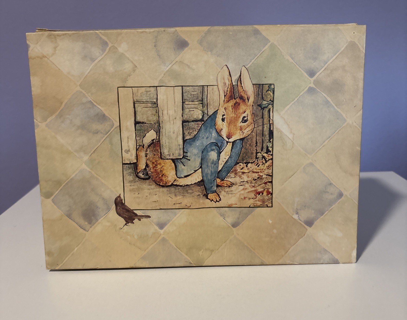 Beatrix Potter Collectible Cardboard Box w Divided Insert Peter Rabbit 10x7x3