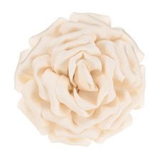 Dainty Satin Fabric Large Rose Flower Brooches Pin for Women 16cm, Apricot 